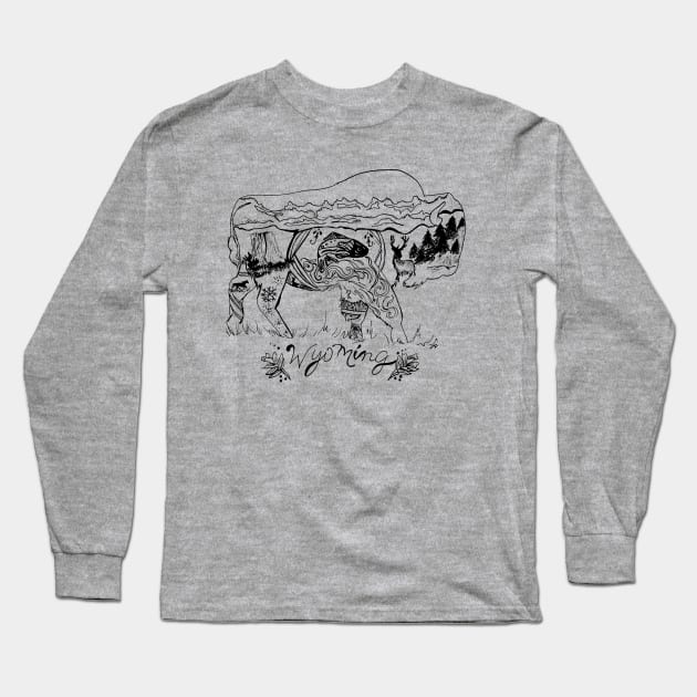 Roaming Buffalo Long Sleeve T-Shirt by zwaite3g